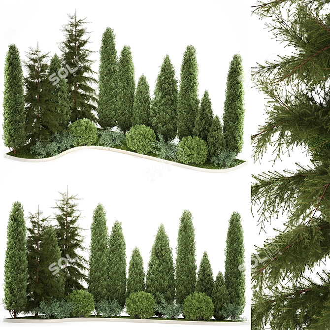 Title: Topiary Collection for Urban Landscaping 3D model image 1