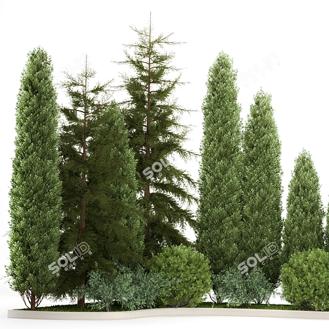 Title: Topiary Collection for Urban Landscaping 3D model image 3