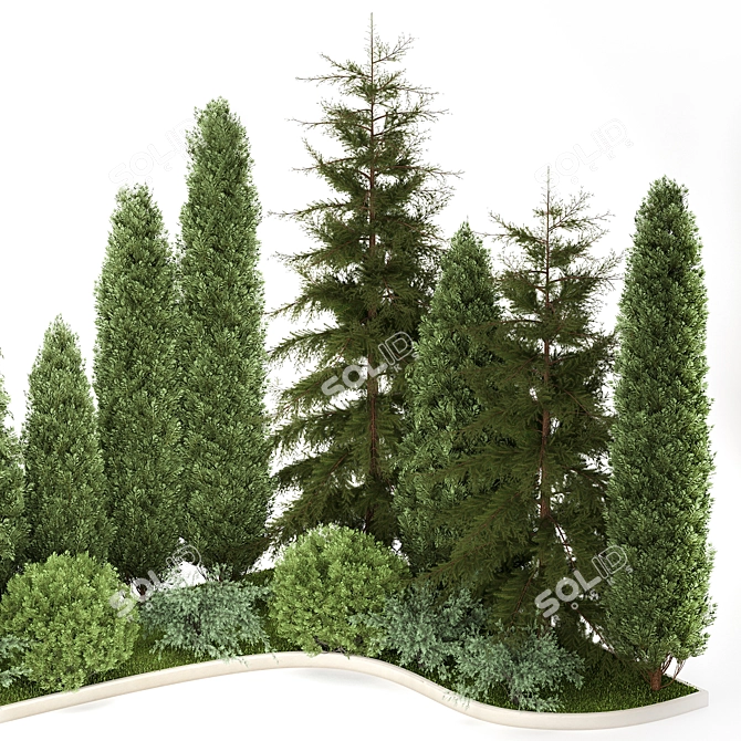 Title: Topiary Collection for Urban Landscaping 3D model image 5