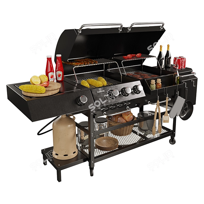 Klarstein Outdoor Grill Set 3D model image 2