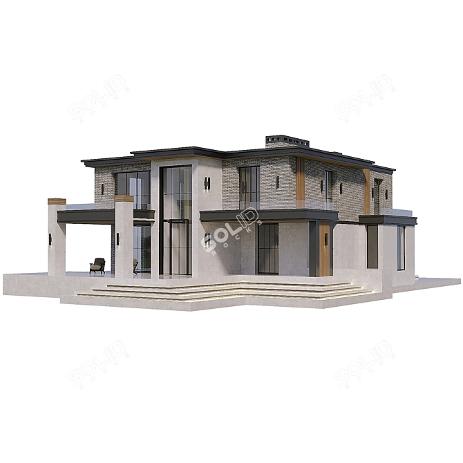 Contemporary Living Abode 3D model image 3