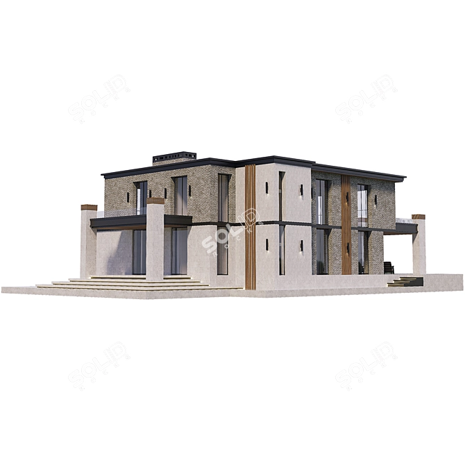 Contemporary Living Abode 3D model image 5
