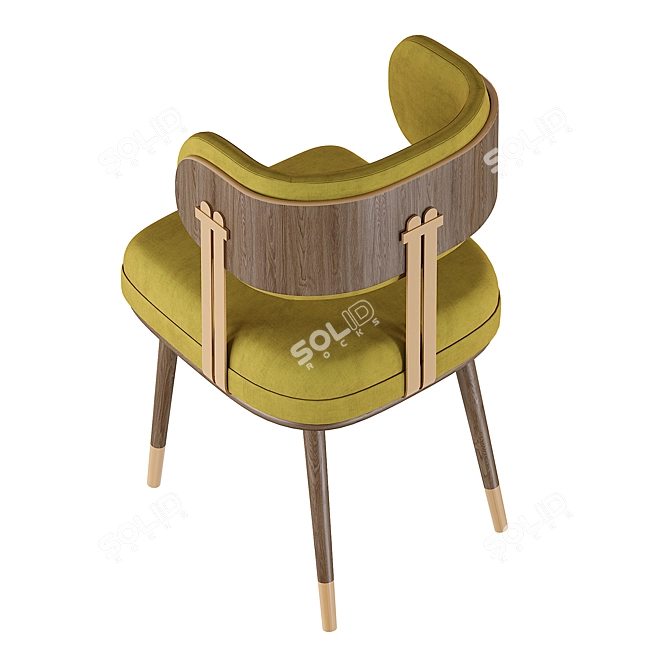 Sleek CRICKET Dining Chair 3D model image 2