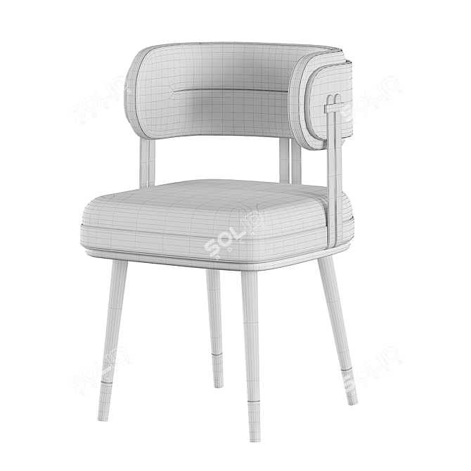 Sleek CRICKET Dining Chair 3D model image 4