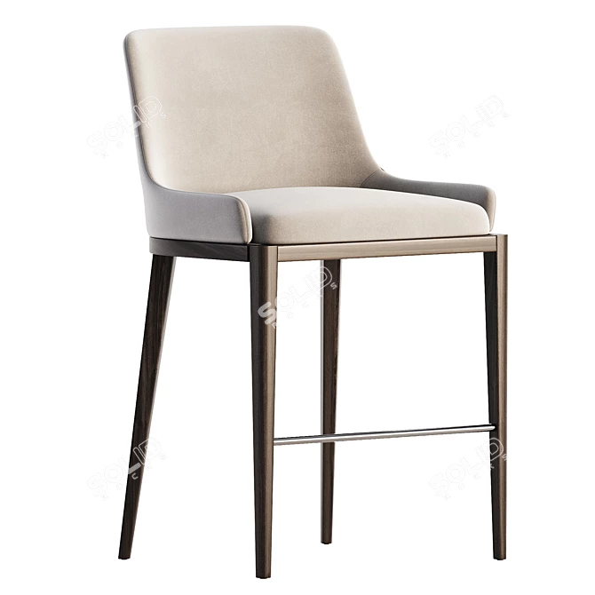 Title: Modern Misuraemme Cleo Bar Stool 3D model image 3