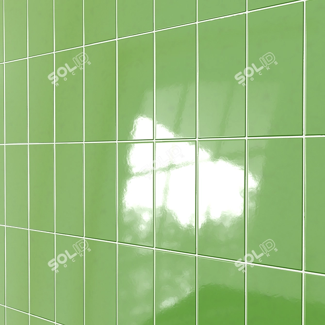 Seamless Wall Tiles Material Set 3D model image 2