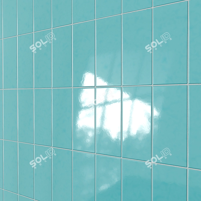 Seamless Wall Tiles Material Set 3D model image 4