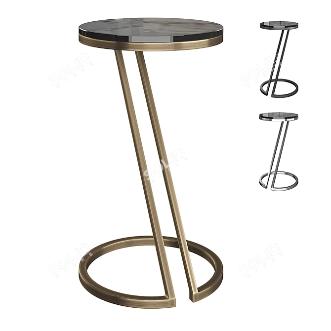 Eichholtz Falcone Side Table, Art Deco 3D model image 1