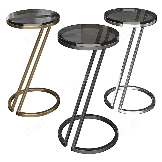 Eichholtz Falcone Side Table, Art Deco 3D model image 2