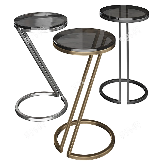 Eichholtz Falcone Side Table, Art Deco 3D model image 5