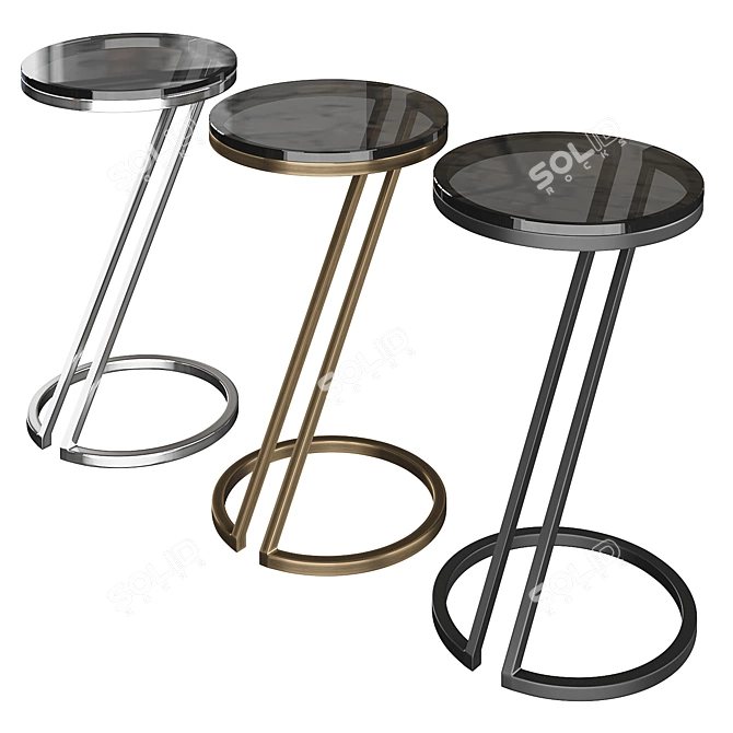 Eichholtz Falcone Side Table, Art Deco 3D model image 6