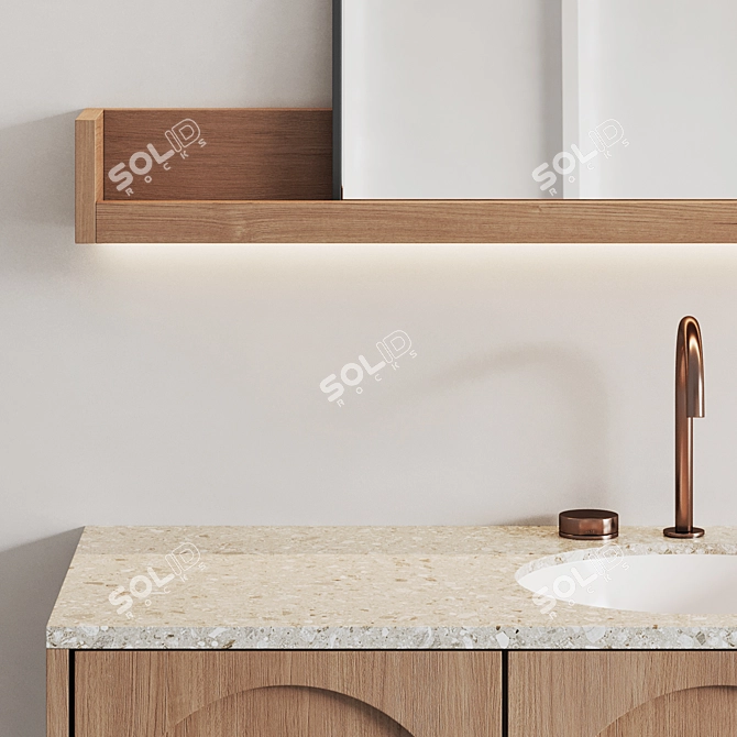 ARC Bathroom Set with LED Lighting 3D model image 3