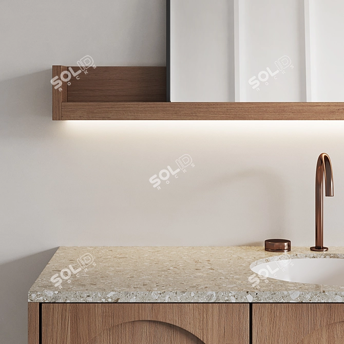 ARC Bathroom Set with LED Lighting 3D model image 9