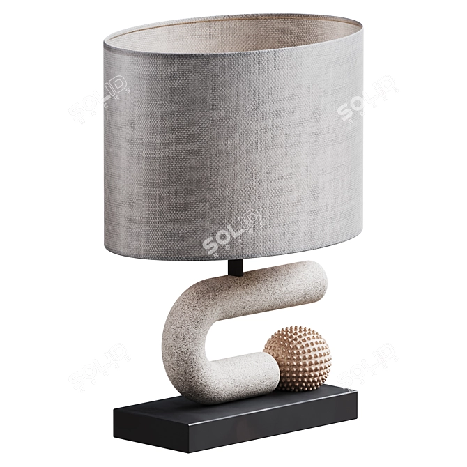 Carlo Low Table Lamp with Shade 3D model image 3