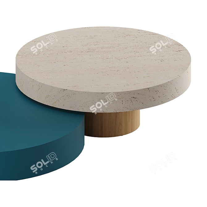 Sleek Contemporary DOLMEN Coffee Table 3D model image 2