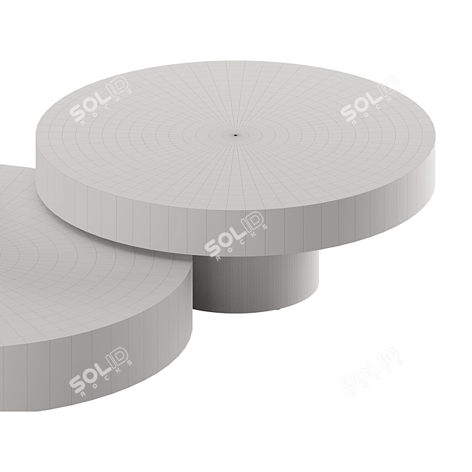 Sleek Contemporary DOLMEN Coffee Table 3D model image 3