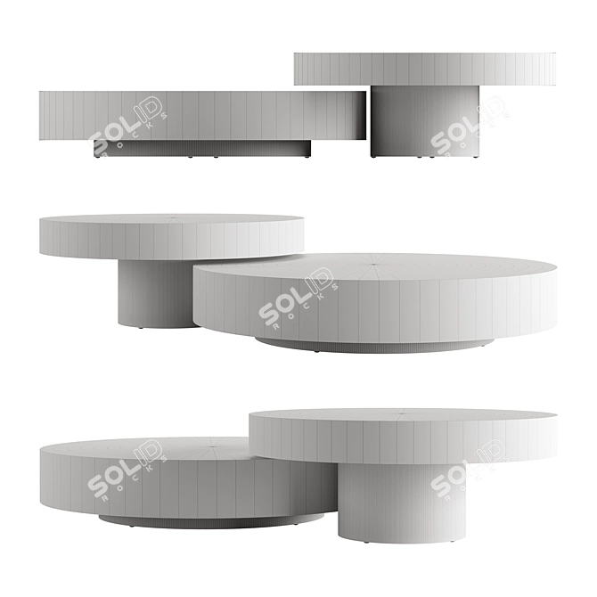 Sleek Contemporary DOLMEN Coffee Table 3D model image 5