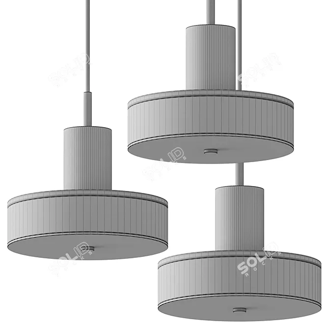 Marble Stone Pendant Lamp 3D model image 1