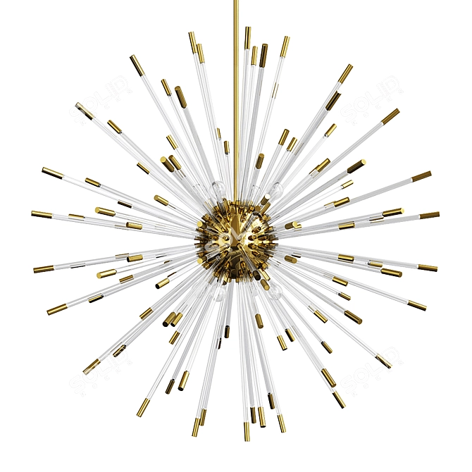 Modern Brass Pendant Light 2013 3D model image 1