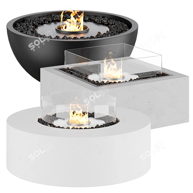 BASE Multifunctional Fire Pit Table 3D model image 1