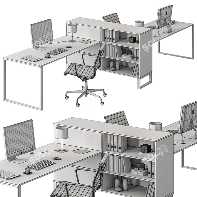 Workplace Essentials Bundle 395 3D model image 5