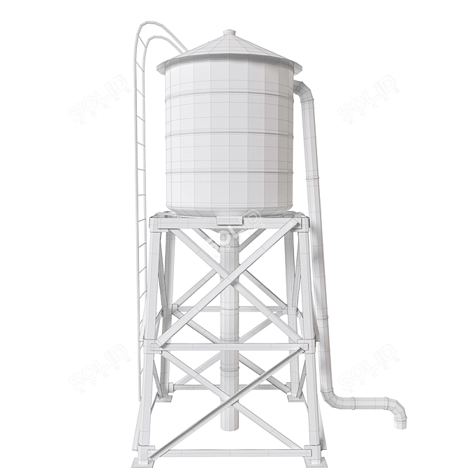 Quadro Water Tower Design Model 3D model image 2