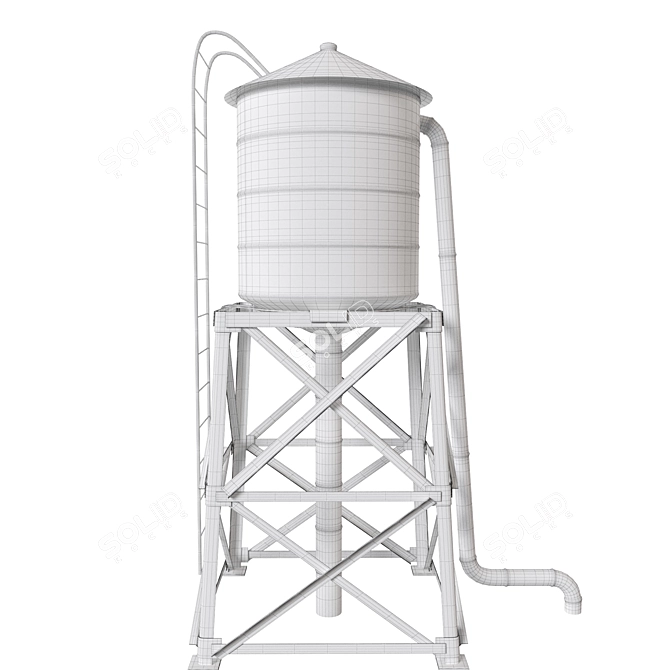 Quadro Water Tower Design Model 3D model image 3