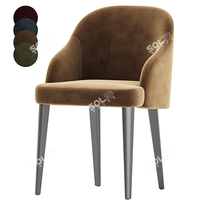 Modern Odette Chair Set Collection 3D model image 1