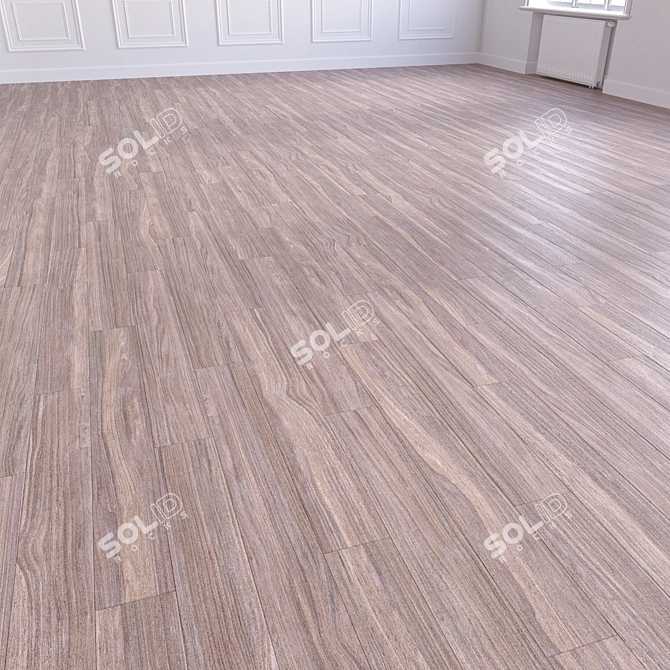 Wooden Floor 3D Model Kit 3D model image 3