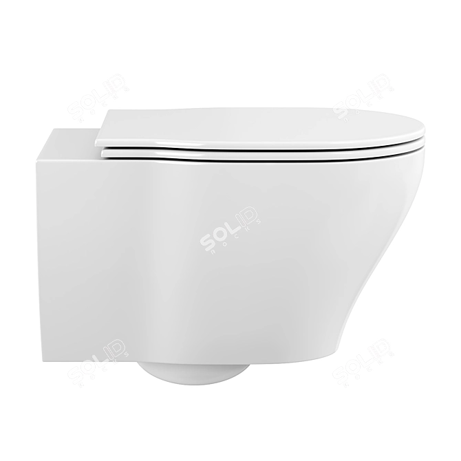 Azzurra XL Wall-Hung Toilet 3D model image 2