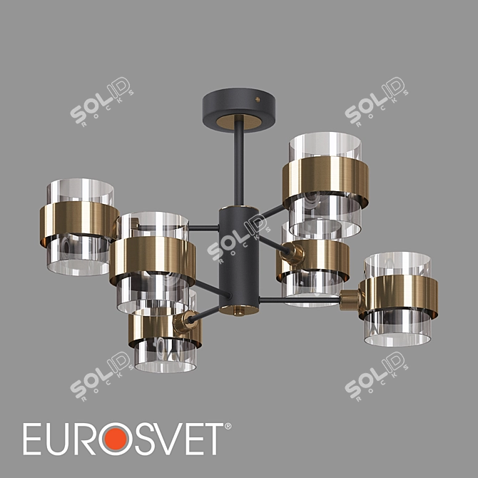 Eurosvet 70127/6 Arcada Loft Ceiling Light 3D model image 1