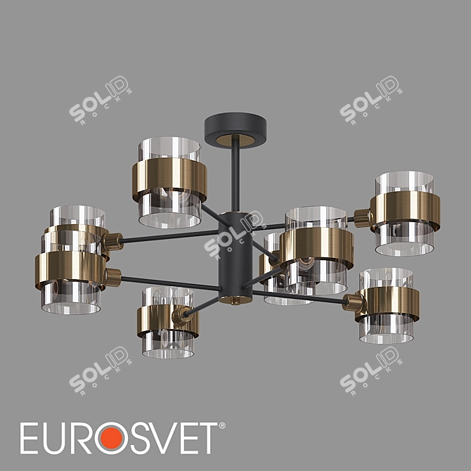 Eurosvet Arcada Ceiling Light 8-Lamp 3D model image 1