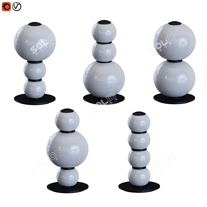 Elegant Formagenda Pearls Table Lamp 3D model image 4