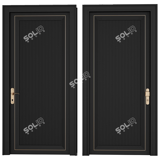 Modern 2016 Door 3D Model 3D model image 1