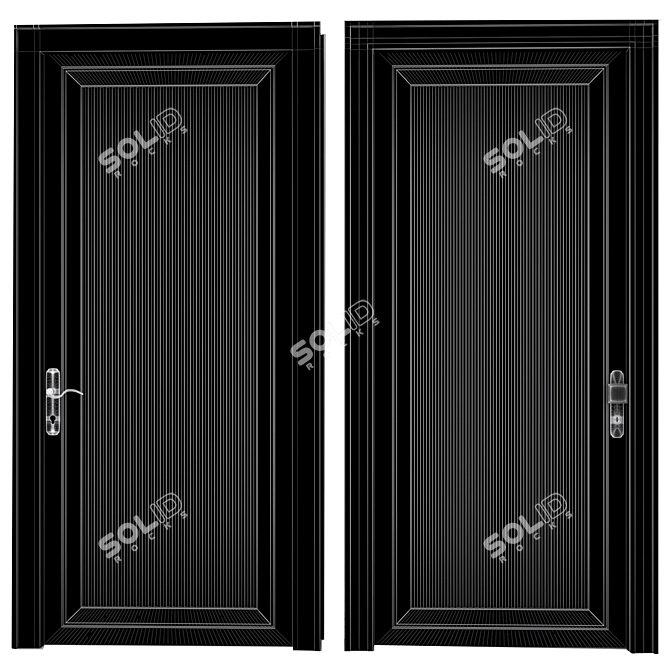 Modern 2016 Door 3D Model 3D model image 2