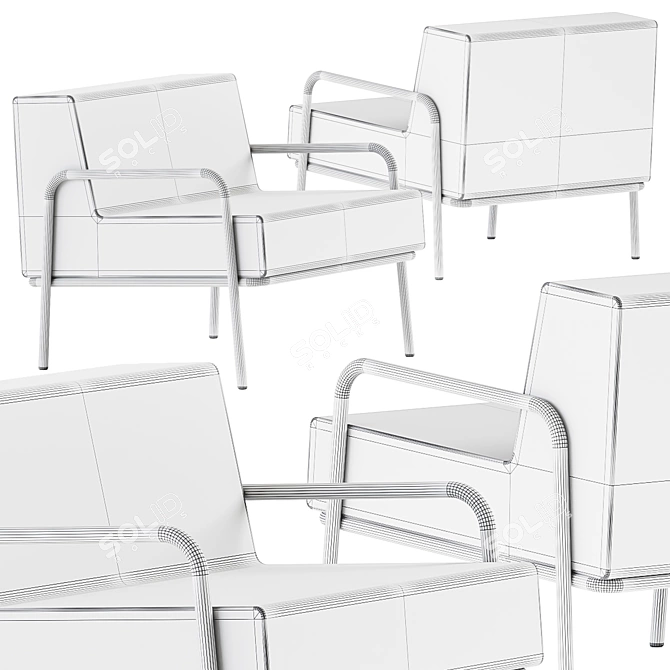 Modern Foam Armchair: ARM 75 3D model image 4