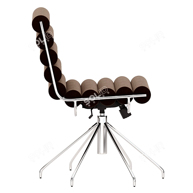 Luxurious Chocolate Faux Mohair Seat 3D model image 3