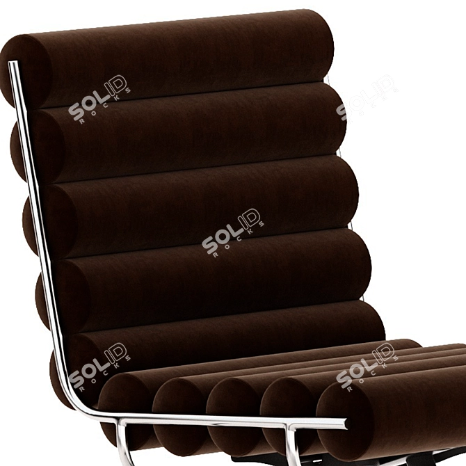 Luxurious Chocolate Faux Mohair Seat 3D model image 4