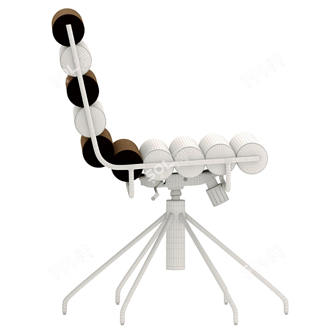 Luxurious Chocolate Faux Mohair Seat 3D model image 5