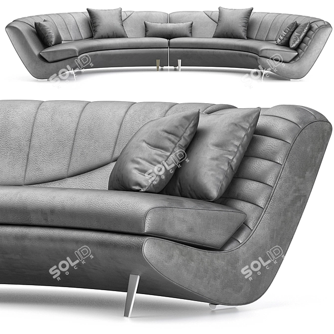 Luxury Toledo Sofa 3D Model 3D model image 2