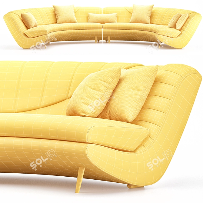 Luxury Toledo Sofa 3D Model 3D model image 3