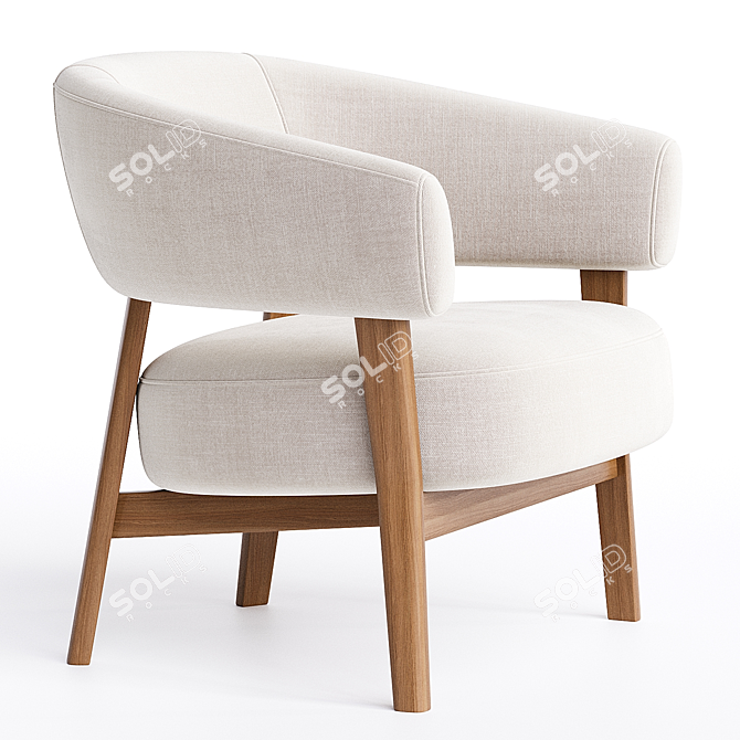 Sleek Modern Juno Chair 3D model image 2