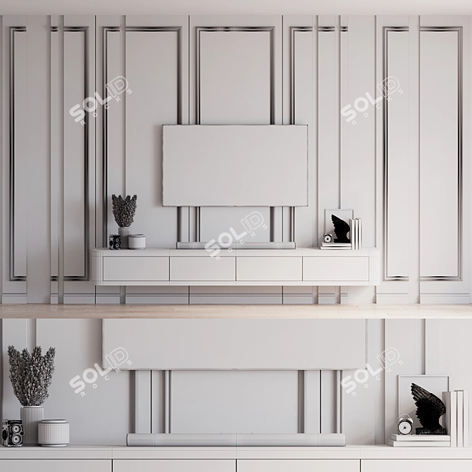 Samsung TV Wall Mount Stand 3D model image 6