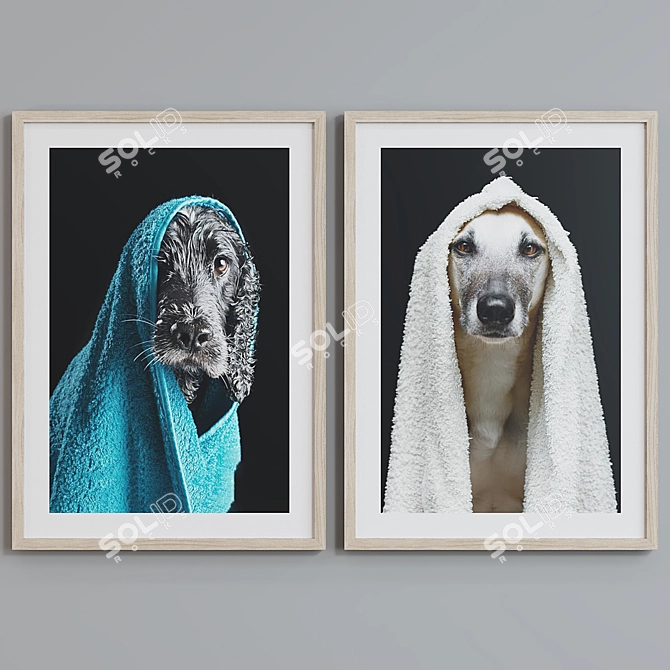 Animal Themed Picture Frame Set 3D model image 7