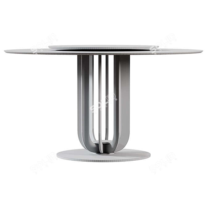 Elegant Bolzano 138 Gold Table 3D model image 4