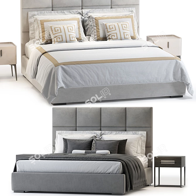 Meridiani BARDO Bed 3D Model 3D model image 1