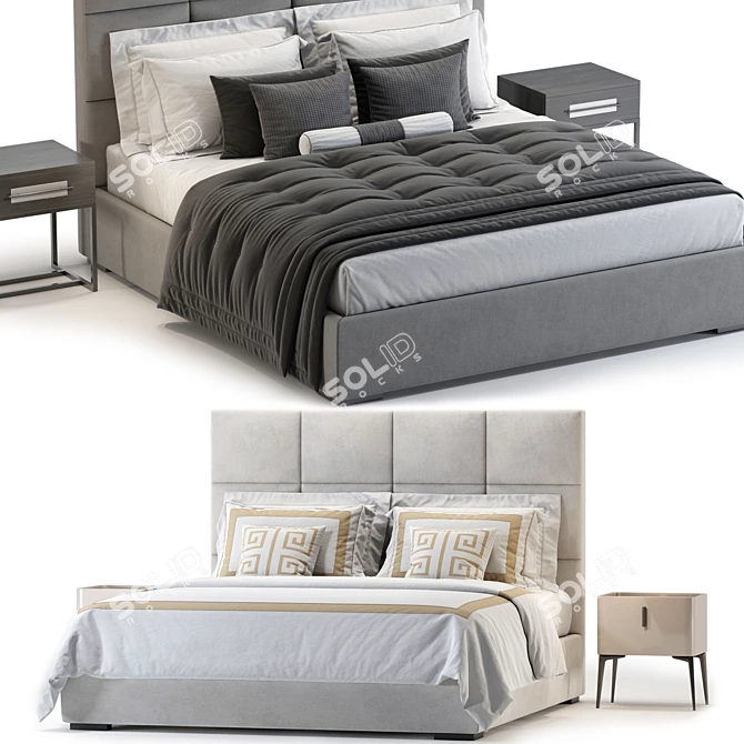 Meridiani BARDO Bed 3D Model 3D model image 2