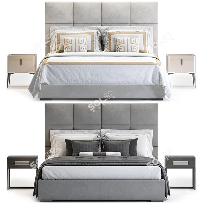 Meridiani BARDO Bed 3D Model 3D model image 3