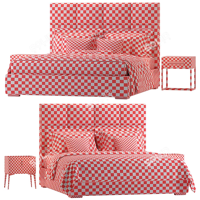 Meridiani BARDO Bed 3D Model 3D model image 4