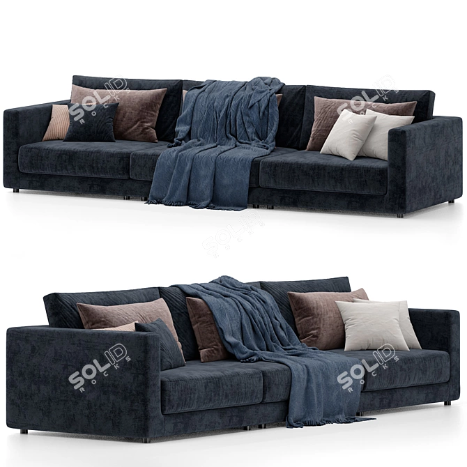 Modern Poliform Bristol Sofas Set 3D model image 2